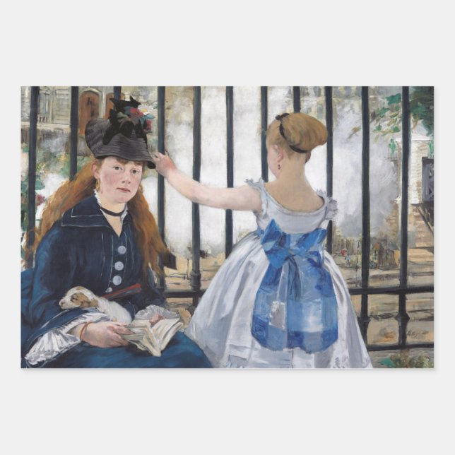 Feuille De Papier Cadeau Edouard Manet - Le Chemin De Fer (Devant)