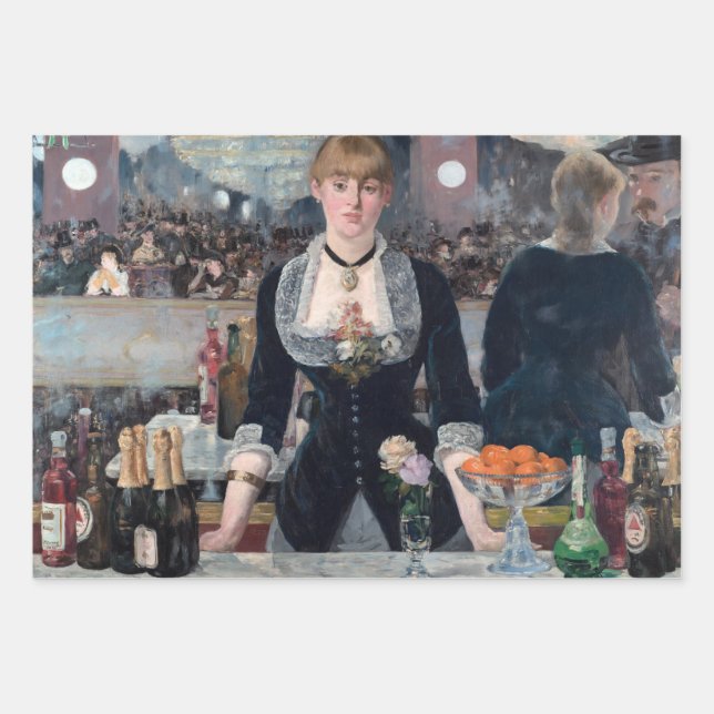 Feuille De Papier Cadeau Edouard Manet - Un bar aux Folies-Bergere (Devant)