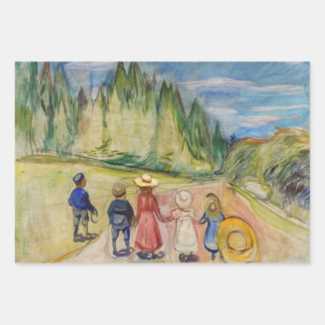 Feuille De Papier Cadeau Edvard Munch - La forêt Fairytale (Devant)