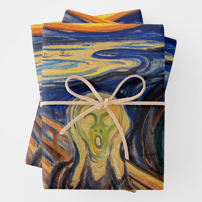 Feuille De Papier Cadeau Edvard Munch - Le cri 1910 (En situation)