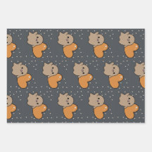 Éffrayant Cute Charcoal Grid Ghost Heart Motif