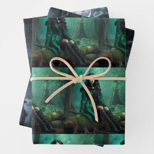 Feuille De Papier Cadeau Élégance gothique - Trois conceptions