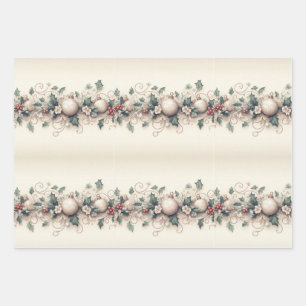 Feuille De Papier Cadeau Élégance intemporelle : Noël vintage