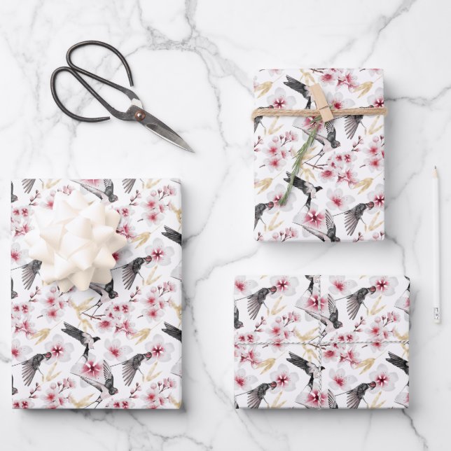 Feuille De Papier Cadeau élégant carrelage japonais motif (Recto)
