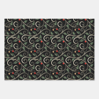 Feuille De Papier Cadeau Elegant Christmas Night – Luxe Wrapping Paper Set