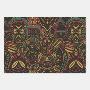 Feuille De Papier Cadeau Élégant Cyan "Mots-Clés Interdits Non Utilisés" Ma