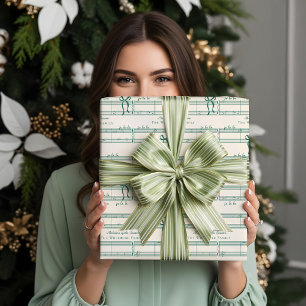 Feuille De Papier Cadeau Élégant Fun Fa La Bow Musique Vintage Personnalisé