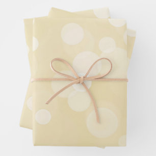 Feuille De Papier Cadeau Élégant Mariage Motif Gold Bokeh