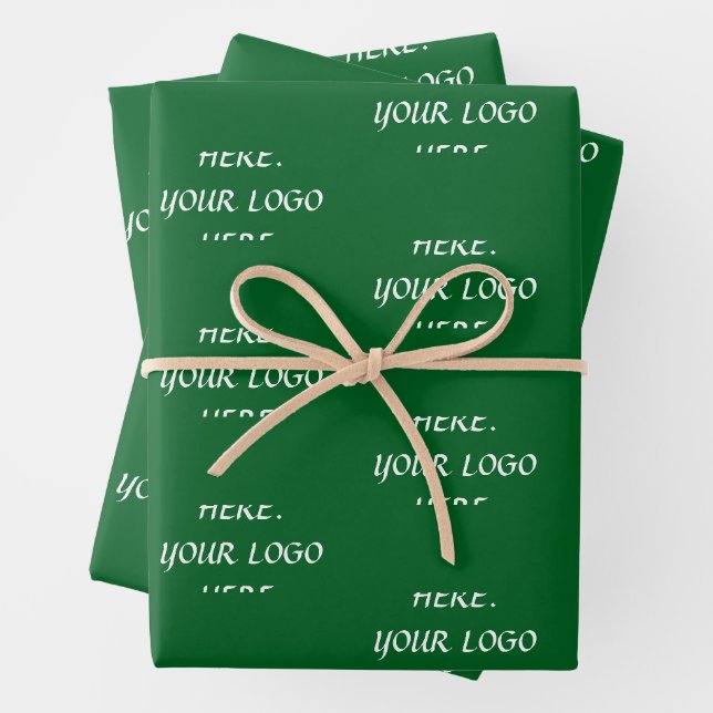 FEUILLE DE PAPIER CADEAU ÉLÉGANT MODERNE ÉLÉGANT NOM PERSONNALISÉ FORÊT VER (En situation)