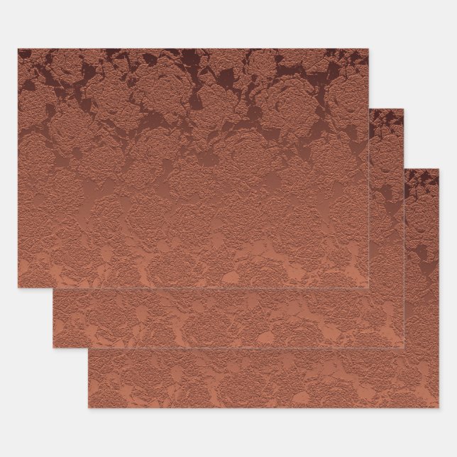 Feuille De Papier Cadeau Elegant Rustic Terracotta Fall Floral (Lot)