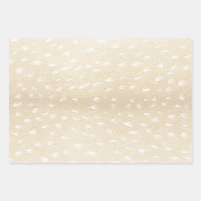 Feuille De Papier Cadeau Élégant Taupe clair tacheté Cerf brun caché Imprim (Devant)