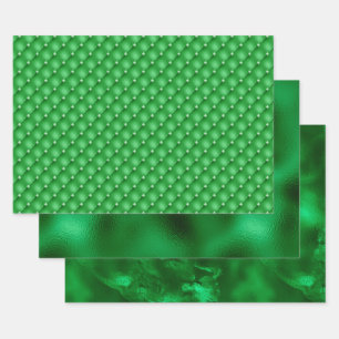 Feuille De Papier Cadeau Élégante huile verte