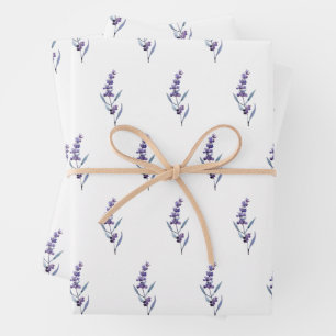 Feuille De Papier Cadeau Élégante lavande florale