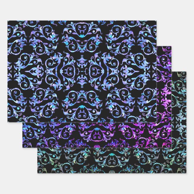 Feuille De Papier Cadeau Elégante Mère De Pearl Motif (Lot)