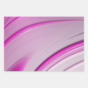 Feuille De Papier Cadeau Élégante Onglet Pink Ombre Dégradé Fractal
