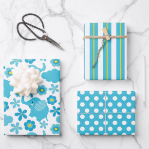 Feuille De Papier Cadeau Eléphant mignon