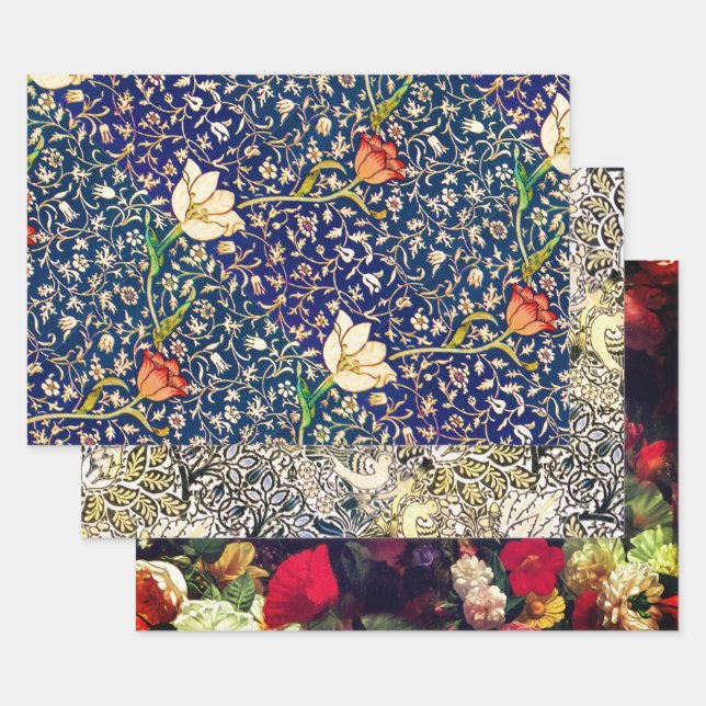 Feuille De Papier Cadeau Emelia, Teasel et Fleuresse (Lot)