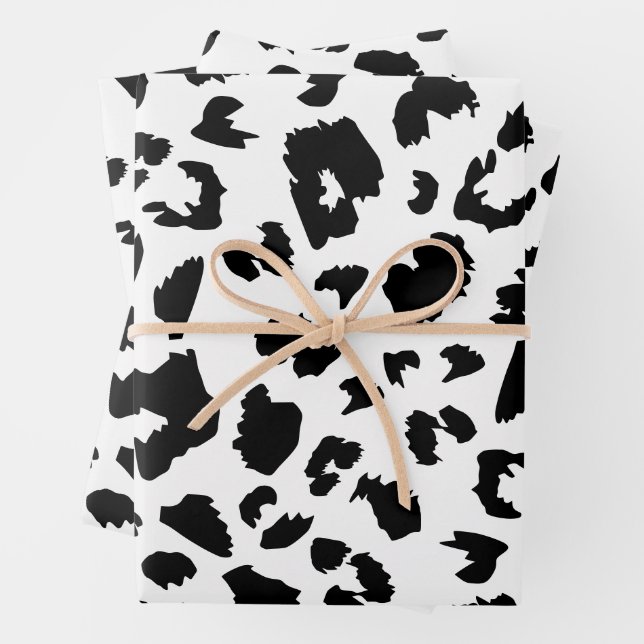 Feuille De Papier Cadeau Empreinte de léopard (En situation)