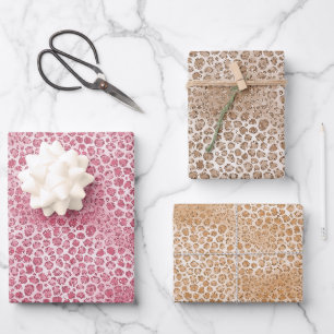 Feuille De Papier Cadeau Empreinte de léopard de Parties scintillant Fille