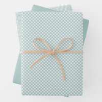 En vichy turquoise et points simple classique