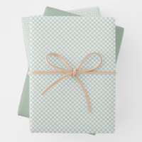 En vichy vert sauge mignon et points simple classi