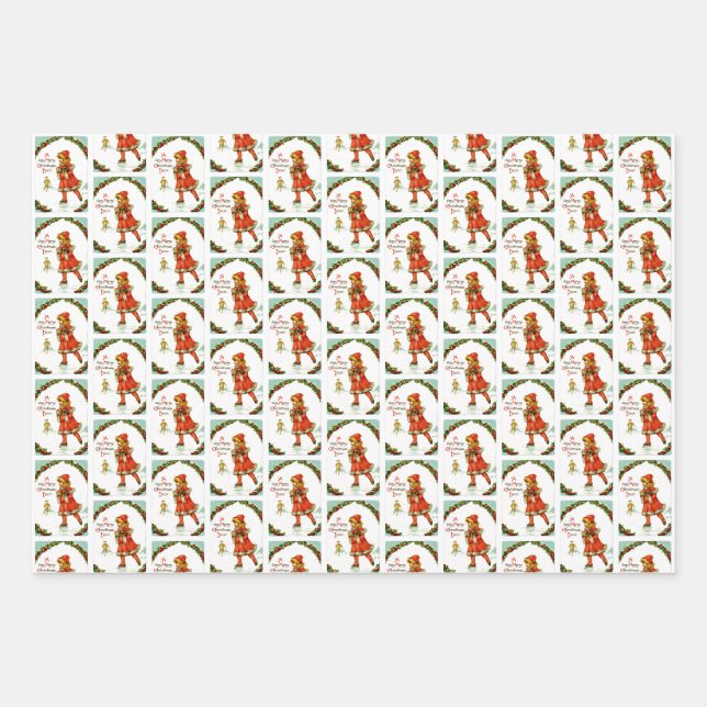 Feuille De Papier Cadeau Enfant Iceskate (Devant)