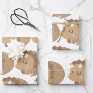 Feuille De Papier Cadeau Enfants Cute Dinosaur