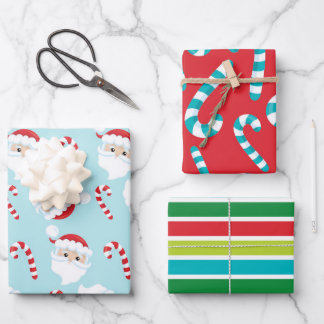 Feuille De Papier Cadeau Enfants lumineux et colorés Cadeau de Noël