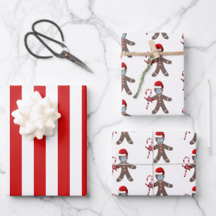 Feuille De Papier Cadeau Enfants mignonne Noël Pain d'épice Homme Motif