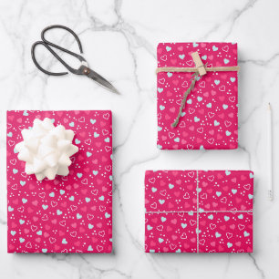 Feuille De Papier Cadeau Enfants Saint-Valentin Teeny Minuscule Coeurs
