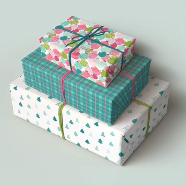 Feuille De Papier Cadeau Ensemble cadeau de vacances moderne (Créateur téléchargé)