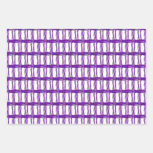Feuille De Papier Cadeau Ensemble cadeau - Fils tissés en violet