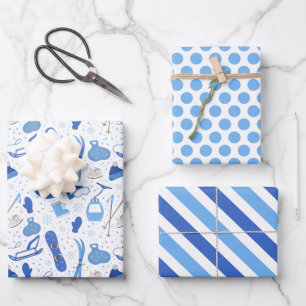 Feuille De Papier Cadeau Ensemble de 3 papiers d'emballage pour planche à n