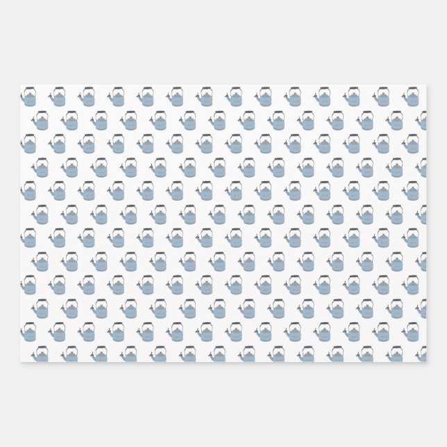 Feuille De Papier Cadeau Ensemble de papiers cadeaux amusants Cœurs Bouillo (Devant 2)
