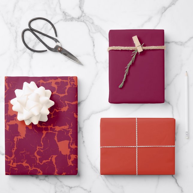 Feuille De Papier Cadeau ensemble de serviettes de bain abstrait rose et or (Recto)