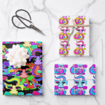 Ensemble d'enveloppes cadeaux Dragon