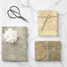 Enveloppe cadeau Boston Maps