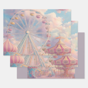 Feuille De Papier Cadeau Enveloppe cadeau Carnaval Pastel