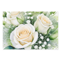 Enveloppe cadeau d'anniversaire classique Roses bl
