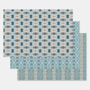 Feuille De Papier Cadeau Enveloppe cadeau dans les tons bleu