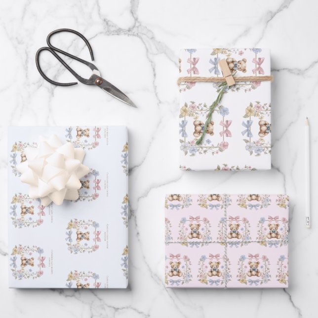 Feuille De Papier Cadeau Enveloppe cadeau de Baby shower de poitrine en pel (Recto)