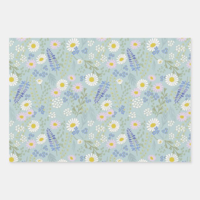 Feuille De Papier Cadeau Enveloppe cadeau de coordination Fleur sauvage alp (Devant)