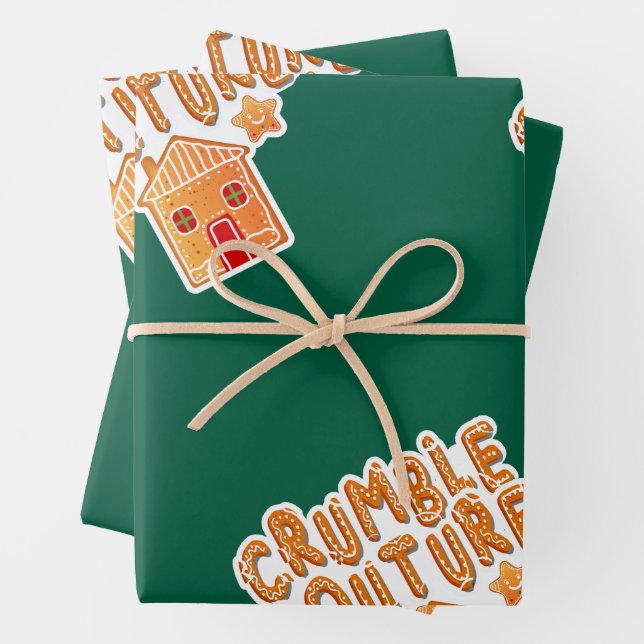 Feuille De Papier Cadeau Enveloppe cadeau de Noël Festif Cookie (En situation)
