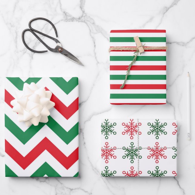 Feuille De Papier Cadeau Enveloppe cadeau de Noël - Motifs de Noël festifs (Recto)