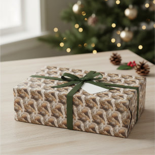 Feuille De Papier Cadeau Enveloppe cadeau écureuil de bois de charme