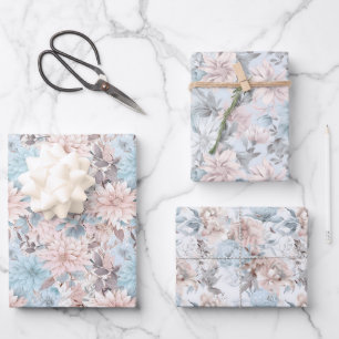 Feuille De Papier Cadeau Enveloppe cadeau floral Pastel Chic - Élégant et é
