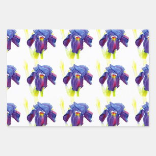 Feuille De Papier Cadeau Enveloppe Cadeau Iris Violet