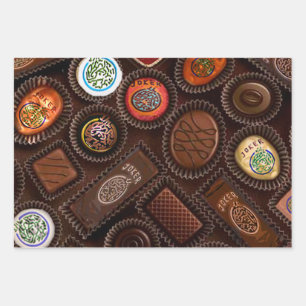 Feuille De Papier Cadeau Enveloppe-cadeau Mah Jongg pour carreaux de chocol