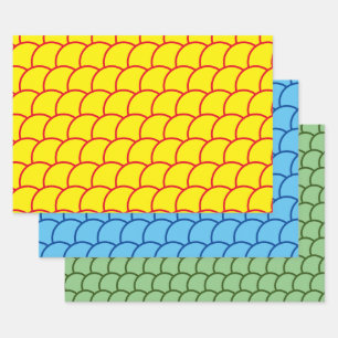 Feuille De Papier Cadeau Enveloppe cadeau - Motifs à l'échelle de poisson
