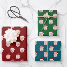Enveloppe cadeau Père Noël personnalisée, visage
